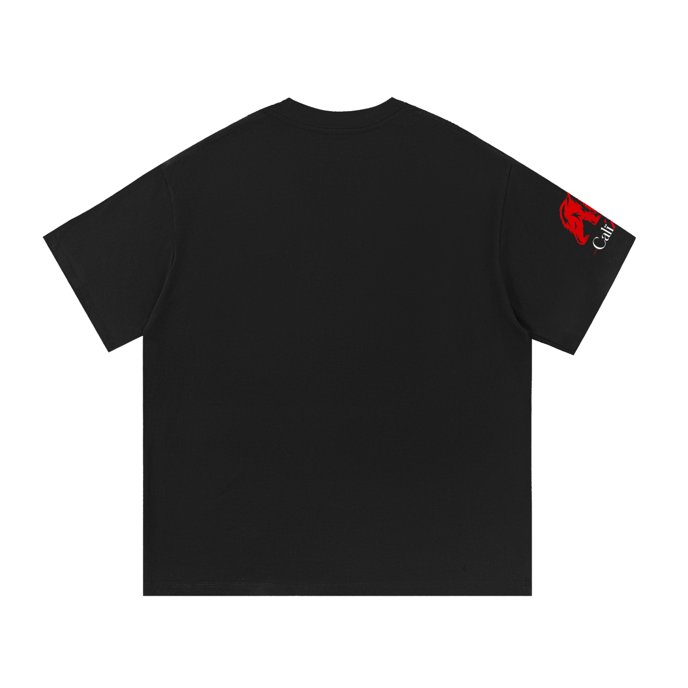 CalïZoNt Essential Cotton Tee in black, back view