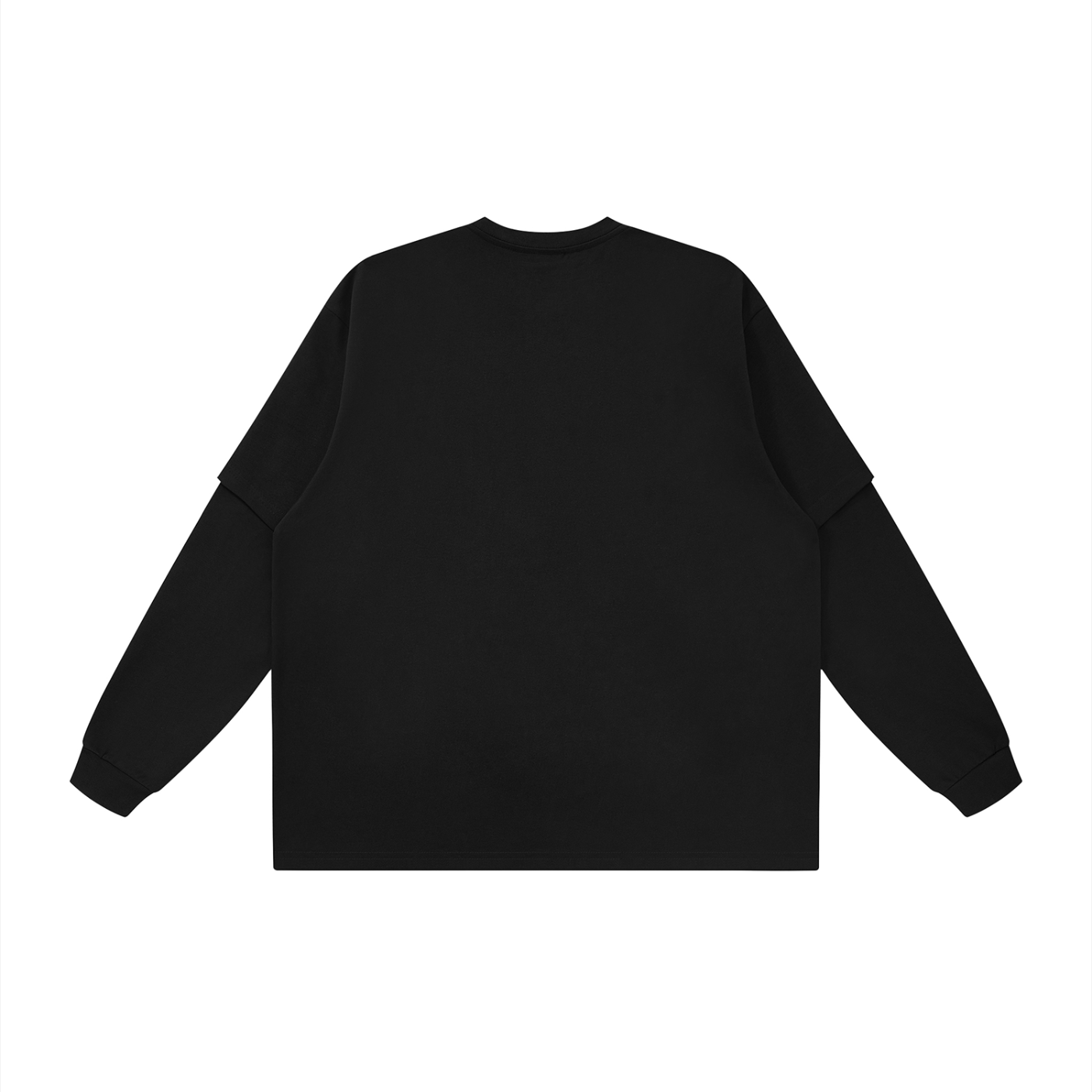 CalïZoNt Layered Oversized T-Shirt in black, back view