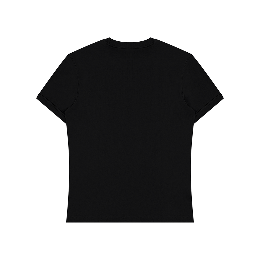 CalïZoNt Heavyweight Slim Fit Tee Script in black, back view