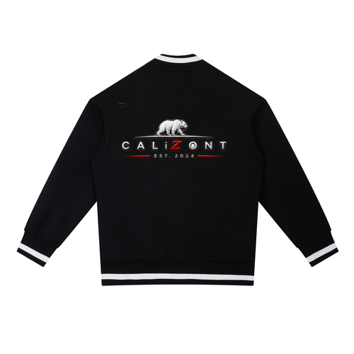 CalïZoNt Cobalt Contrast Piping Zip Bomber Jacket