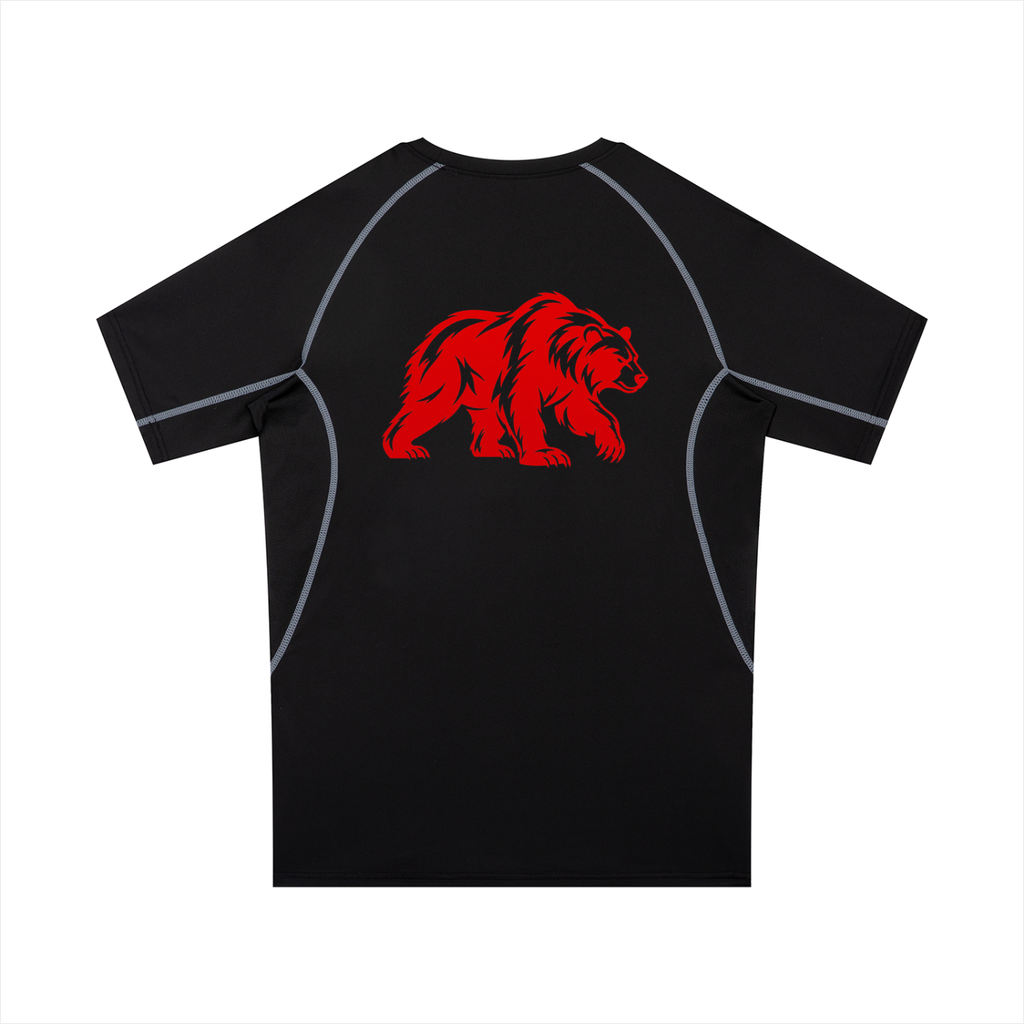 CalïZoNt Men's Raglan Training Tee in black, back view