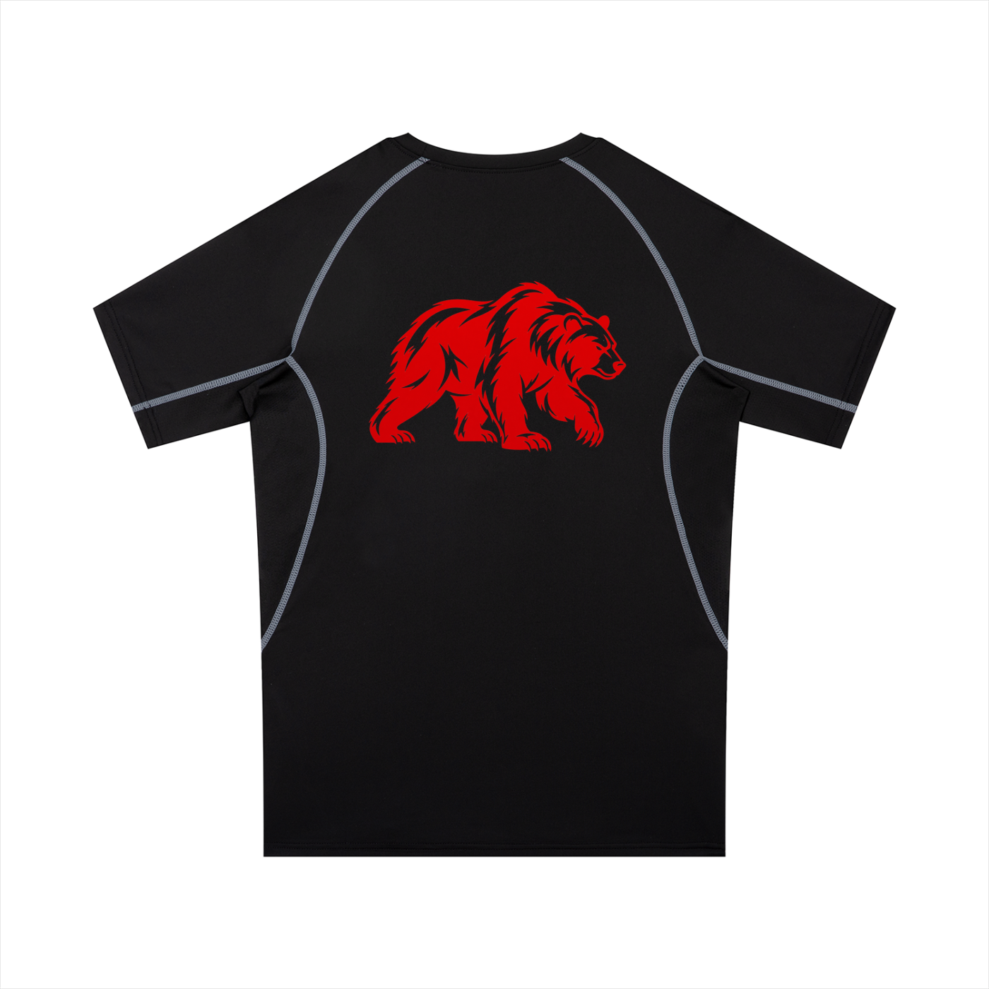 CalïZoNt Men's Raglan Training Tee in black, back view