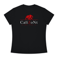 CalïZoNt Women's Slim Fit Crewneck Tee in black, front view