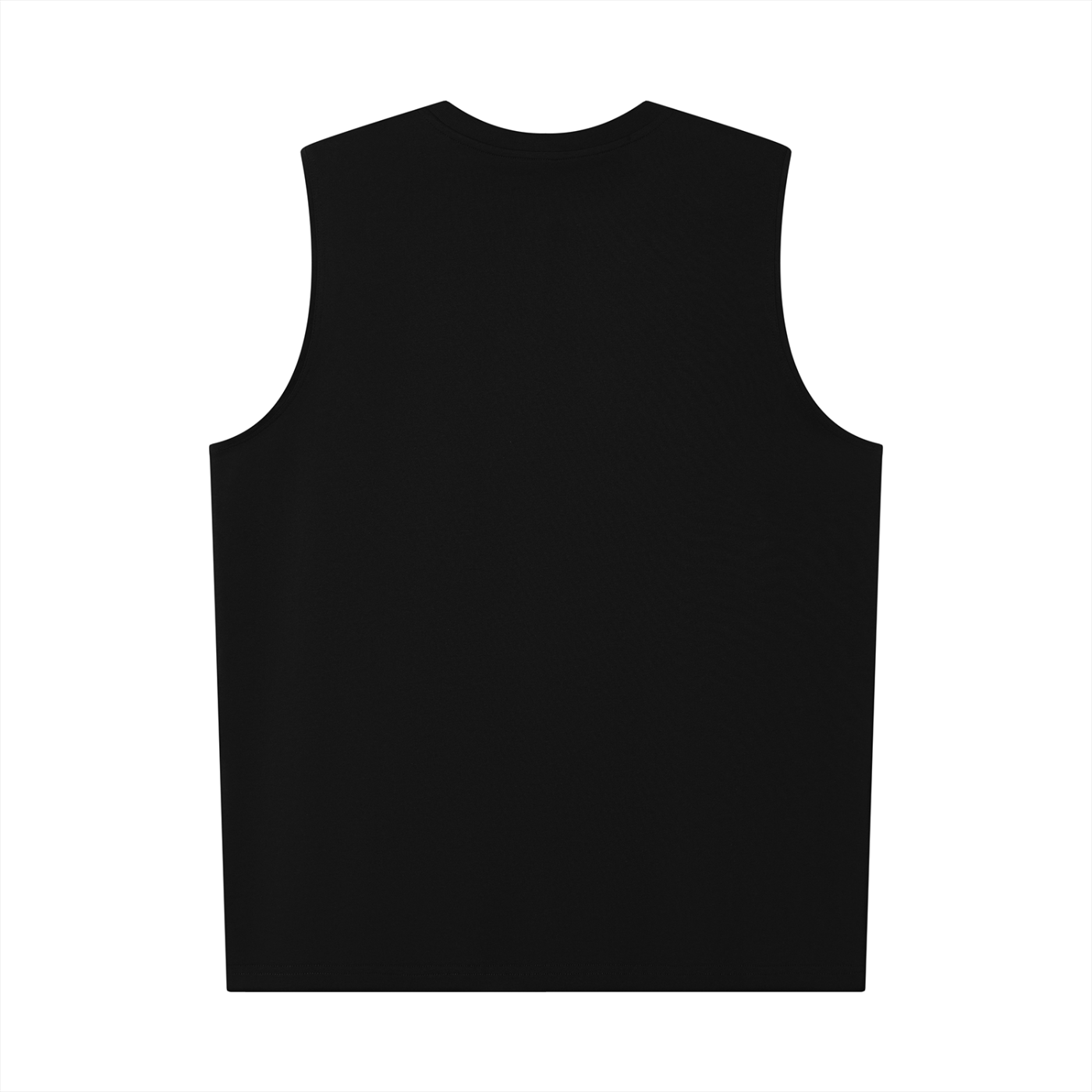 CalïZoNt Men's Oversized Tank Wordmark in black, back view