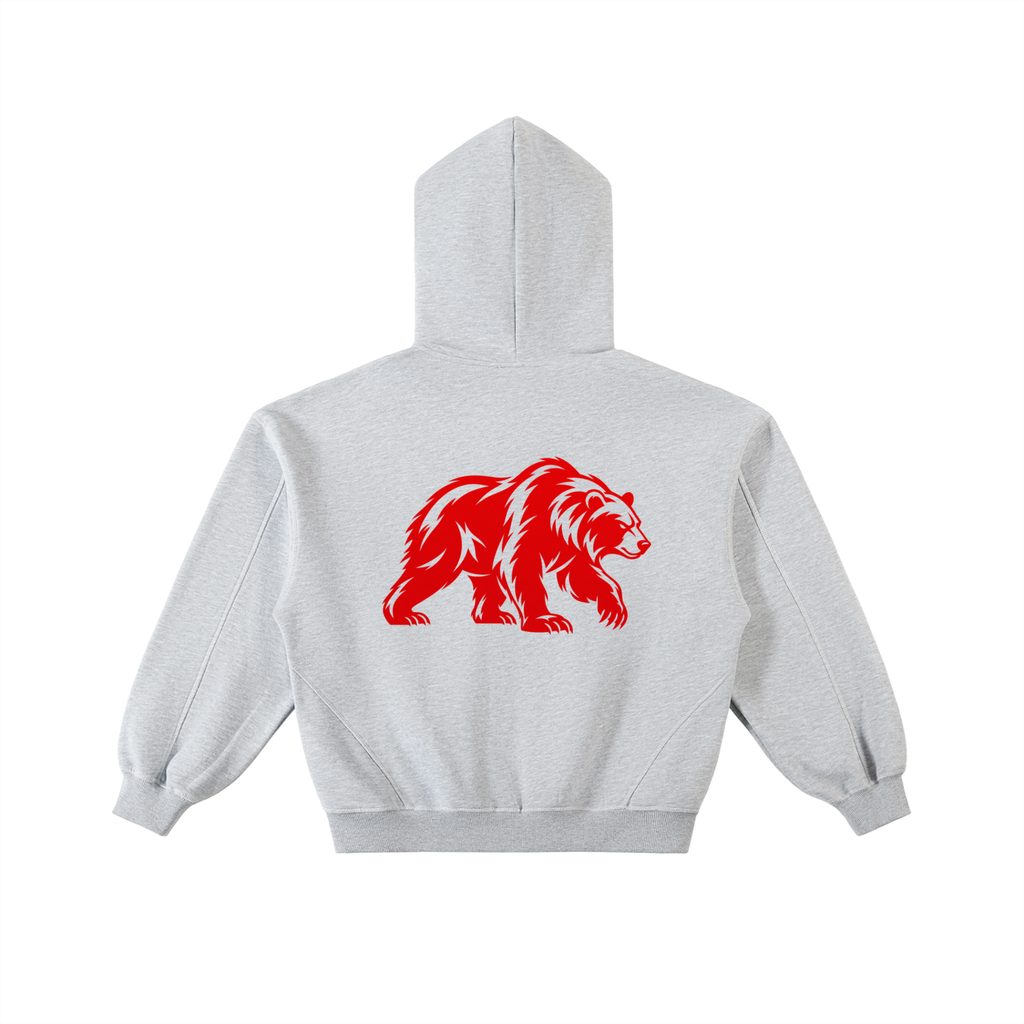 CalïZoNt Ronin Contrast-Stitched Boxy Zip Hoodie