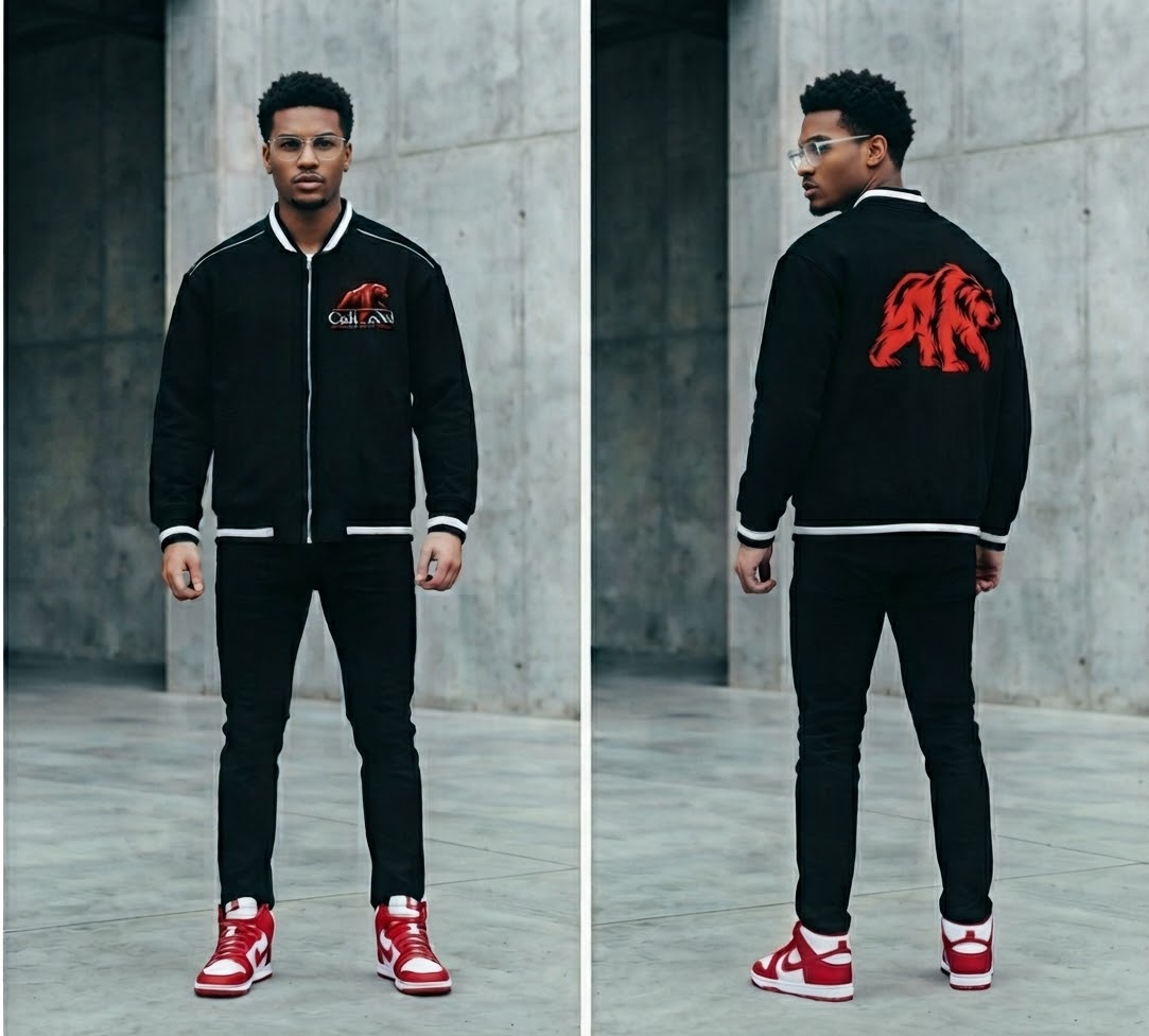 CalïZoNt Vesper Contrast Piping Zip Bomber Jacket