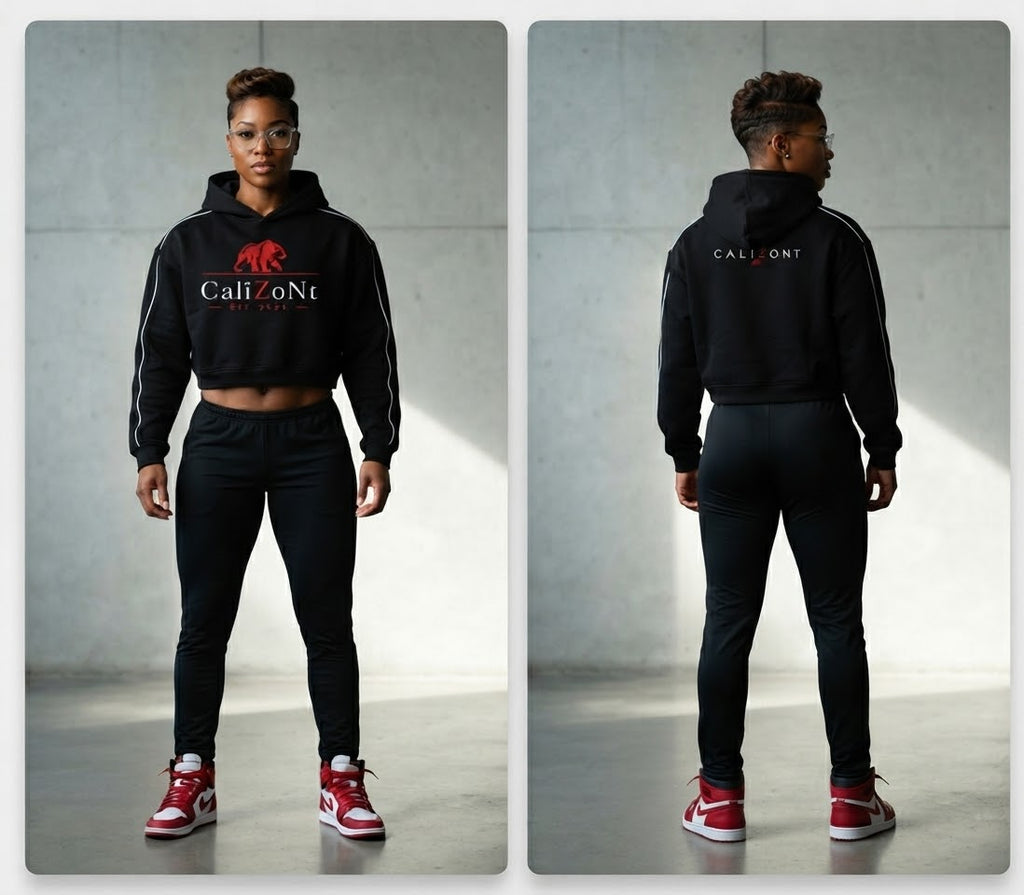 CalïZoNt Marrow Boxy Piping Fleece Hoodie