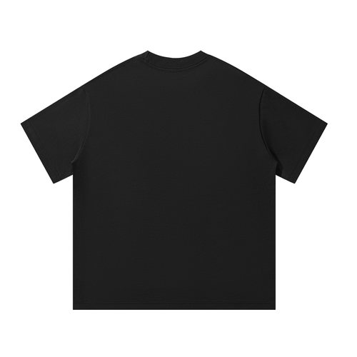 CalïZoNt Embroidered Oversized Tee in black, back view