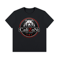CalïZoNt Regular Fit Crewneck T-Shirt in black, front view